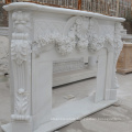 Home Decoration Cultured White Marble Fireplace